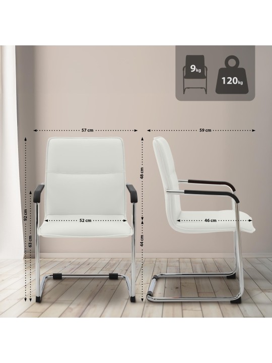 Seattlen vierailijatuoli, valkoinen Seattlen vierailijatuoli, valkoinen