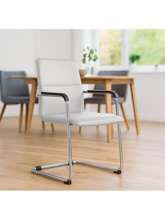 Seattlen vierailijatuoli, valkoinen Seattlen vierailijatuoli, valkoinen