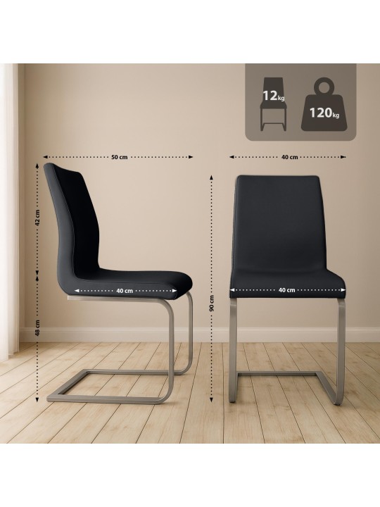 Belfort ruokapöydän tuoli, musta