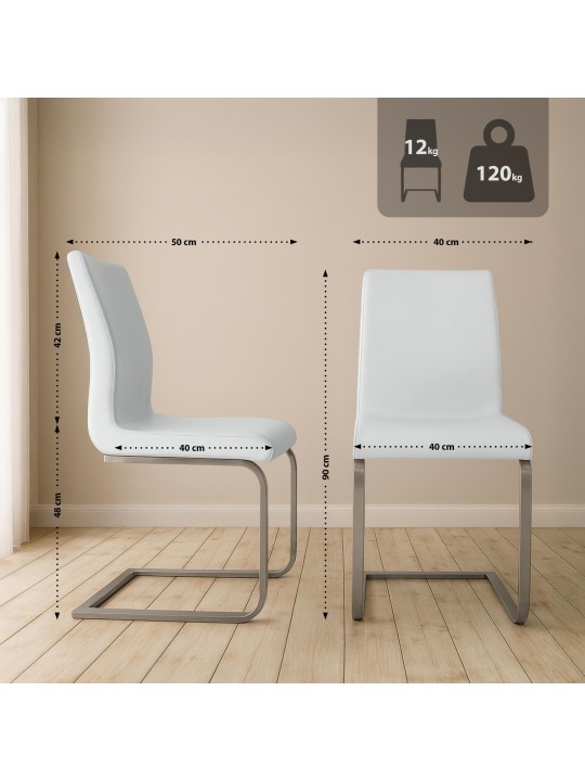 Belfort ruokapöydän tuoli, valkoinen