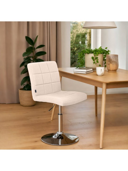 Tuoli Ricky kangasta, kermanvärinen