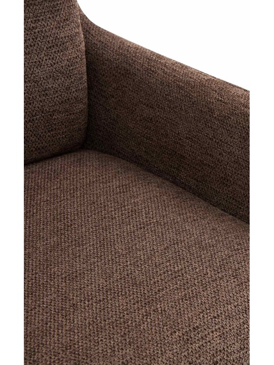 Ruokapöydän tuoli Pickett kangasta, ruskea