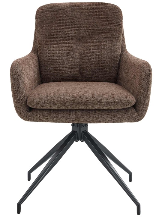 Ruokapöydän tuoli Pickett kangasta, ruskea