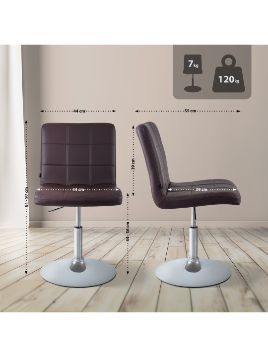 Tuoli Ricky keinonahkaa, ruskea