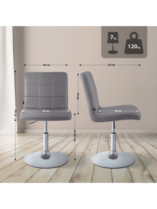 Tuoli Ricky keinonahkaa, harmaa