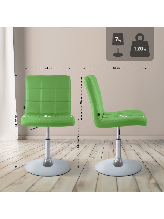 Tuoli Ricky keinonahkaa, vihreä