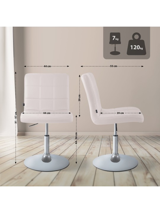 Tuoli Ricky keinonahkaa, valkoinen