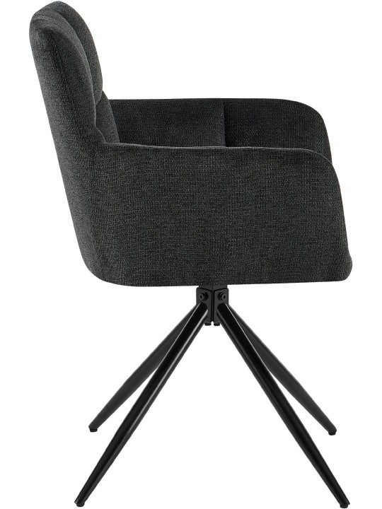 Ruokasalin tuoli Jonah kangasta, musta