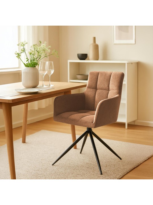 Ruokasalin tuoli Jonah kangasta, oranssi