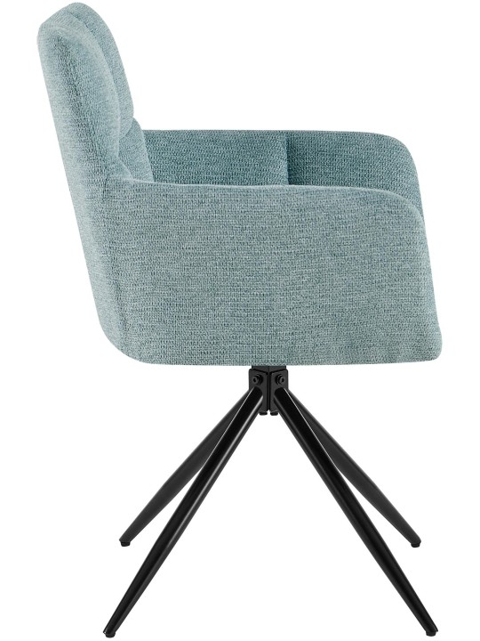 Ruokasalin tuoli Jonah kangasta, turkoosi