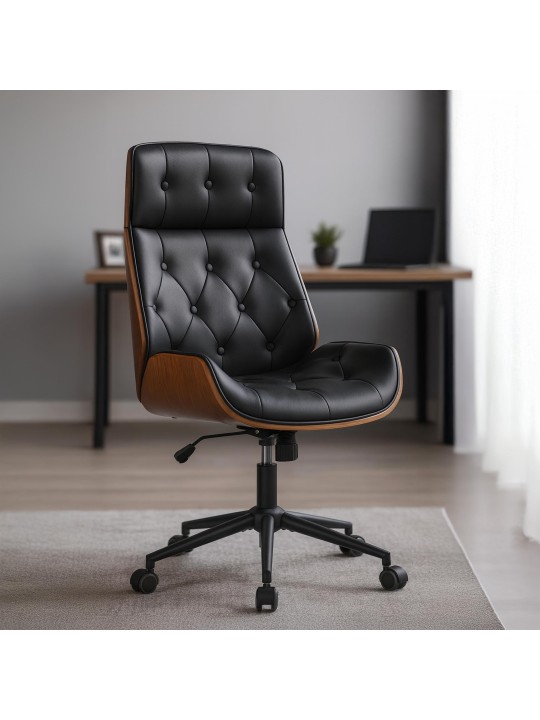 Työtuoli Martil pähkinä/, musta