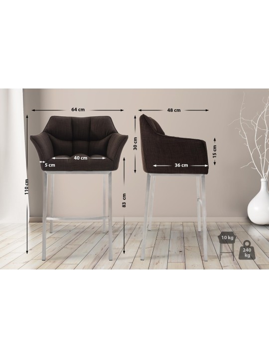 Baarijakkara Damaso E -kangas 4 jalan rungolla, ruskea