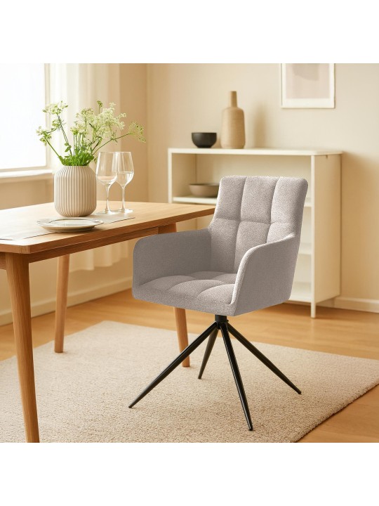 Sarja 2 ruokasalin tuolia Jonah kangas, taupe