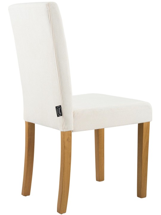 Setti 2 ruokasalin tuolia Ina Cord antiikkivalo, kermanvärinen