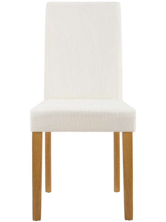 Setti 2 ruokasalin tuolia Ina Cord antiikkivalo, kermanvärinen