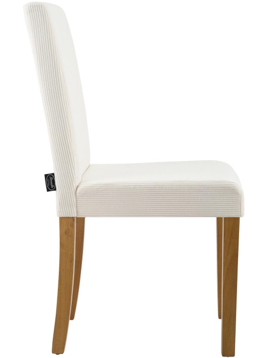 Setti 2 ruokasalin tuolia Ina Cord antiikkivalo, kermanvärinen