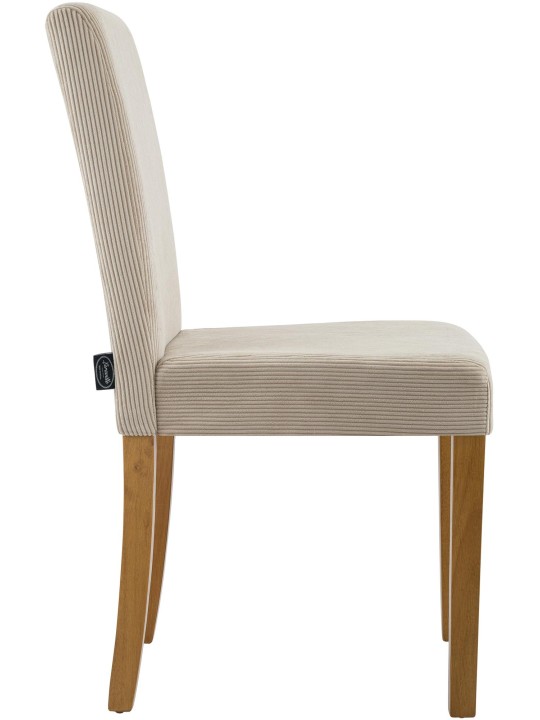 Setti 2 ruokasalin tuolia Ina Cord antiikkivalo, vaaleanruskea