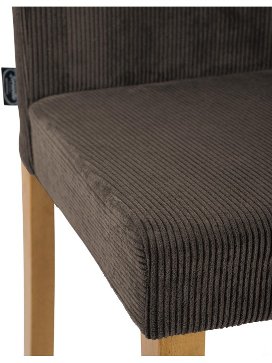 Setti 2 ruokasalin tuolia Ina Cord antiikkivalo, ruskea