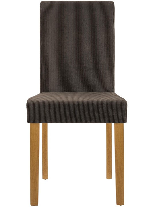 Setti 2 ruokasalin tuolia Ina Cord antiikkivalo, ruskea