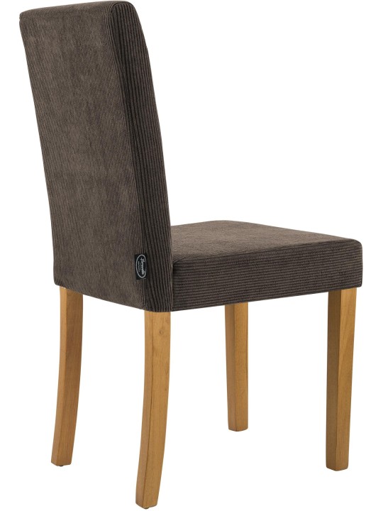 Setti 2 ruokasalin tuolia Ina Cord antiikkivalo, ruskea