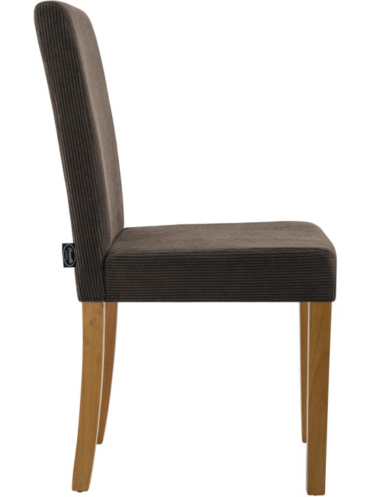 Setti 2 ruokasalin tuolia Ina Cord antiikkivalo, ruskea