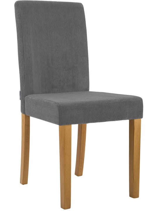 Ruokasalin tuoli Ina Cord antiikkivalo, harmaa