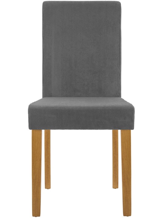 Setti 2 ruokasalin tuolia Ina Cord antiikkivalo, harmaa