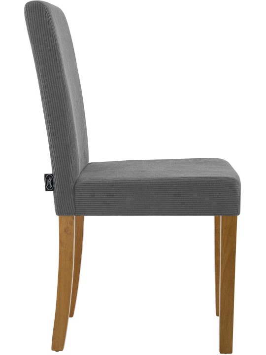 Setti 2 ruokasalin tuolia Ina Cord antiikkivalo, harmaa