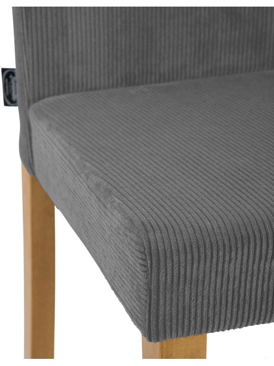 Setti 2 ruokasalin tuolia Ina Cord antiikkivalo, harmaa