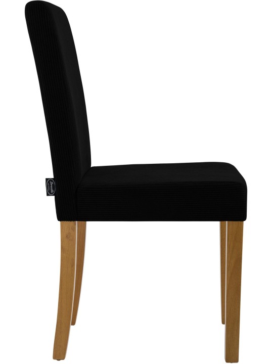 Setti 2 ruokasalin tuolia Ina Cord antiikkivalo, musta