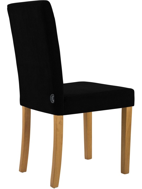 Setti 2 ruokasalin tuolia Ina Cord antiikkivalo, musta