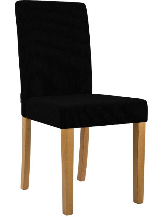 Ruokasalin tuoli Ina Cord antiikkivalo, musta