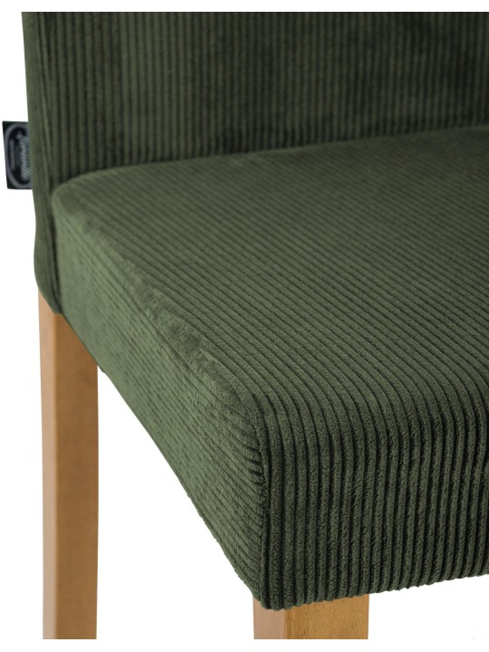 Setti 2 ruokasalin tuolia Ina Cord antiikkivalo, vihreä