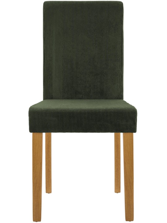 Setti 2 ruokasalin tuolia Ina Cord antiikkivalo, vihreä