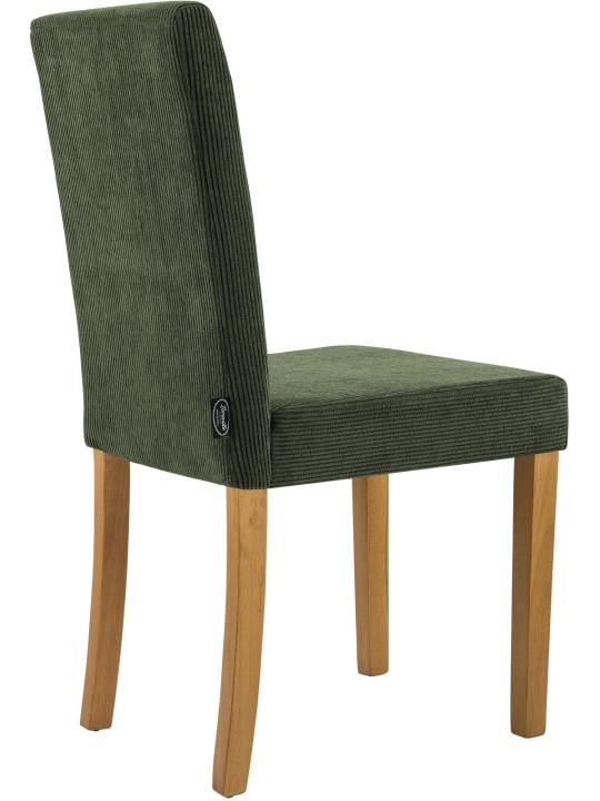 Setti 2 ruokasalin tuolia Ina Cord antiikkivalo, vihreä