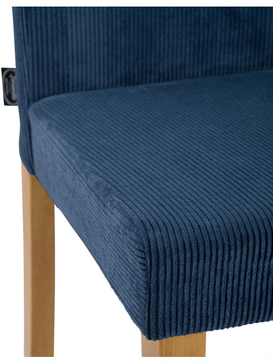 Sarja 2 ruokasalin tuolia Ina Cord antiikkivalo, sininen