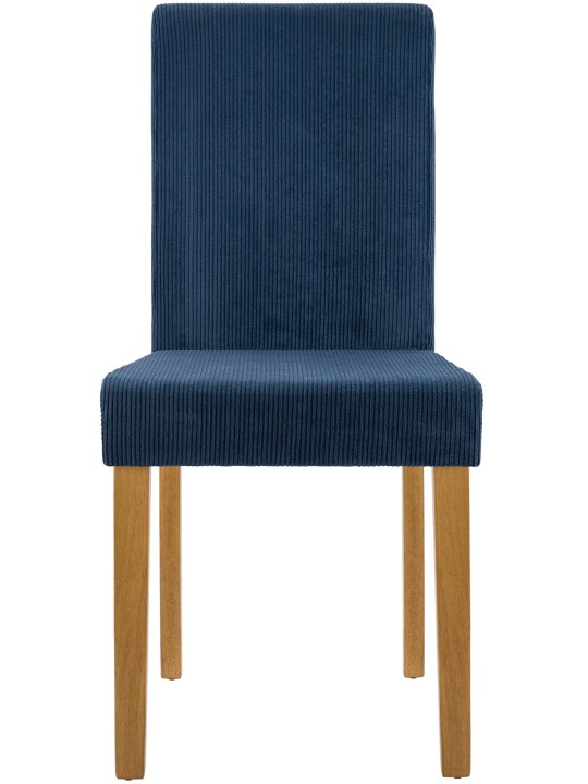 Sarja 2 ruokasalin tuolia Ina Cord antiikkivalo, sininen