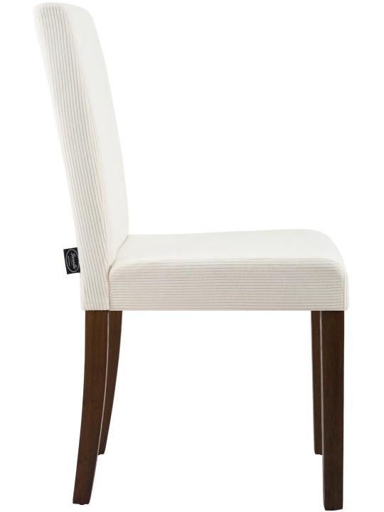 Sarja 2 ruokasalin tuolia Ina Cord antiikki tumma, kermanvärinen