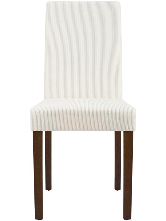 Sarja 2 ruokasalin tuolia Ina Cord antiikki tumma, kermanvärinen