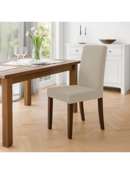 Sarja 2 ruokasalin tuolia Ina Cord antiikki tumma, vaaleanruskea