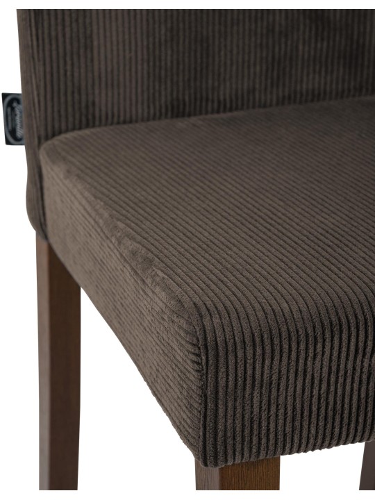 Sarja 2 ruokasalin tuolia Ina Cord antiikki tumma, ruskea