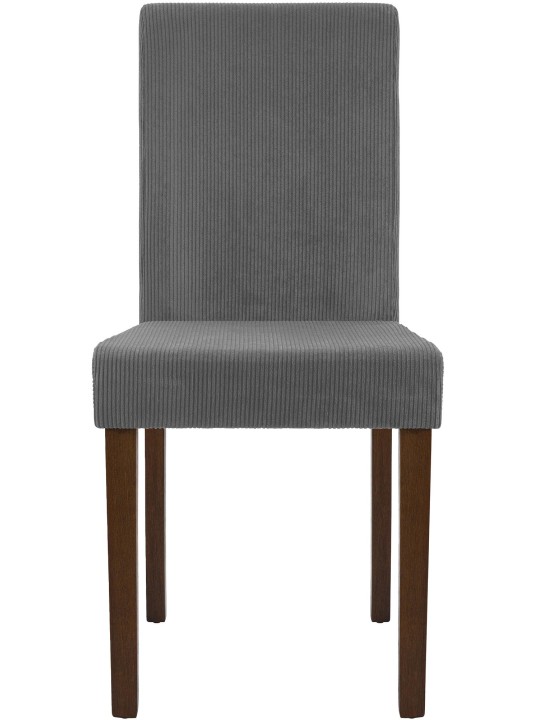 Sarja 2 ruokasalin tuolia Ina Cord antiikki tumma, harmaa