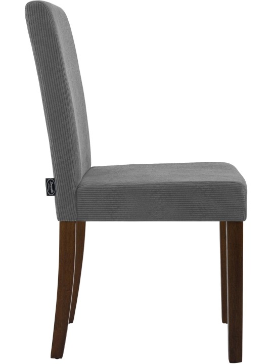 Sarja 2 ruokasalin tuolia Ina Cord antiikki tumma, harmaa