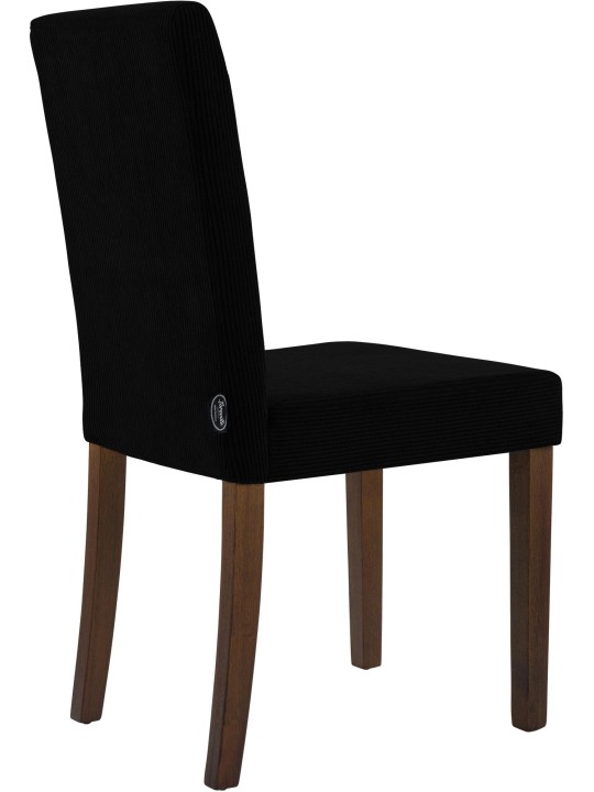Sarja 2 ruokasalin tuolia Ina Cord antiikki tumma, musta