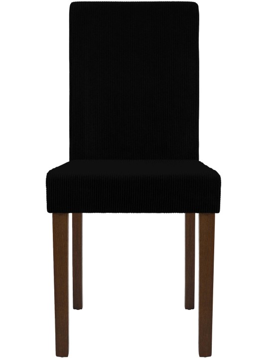 Sarja 2 ruokasalin tuolia Ina Cord antiikki tumma, musta
