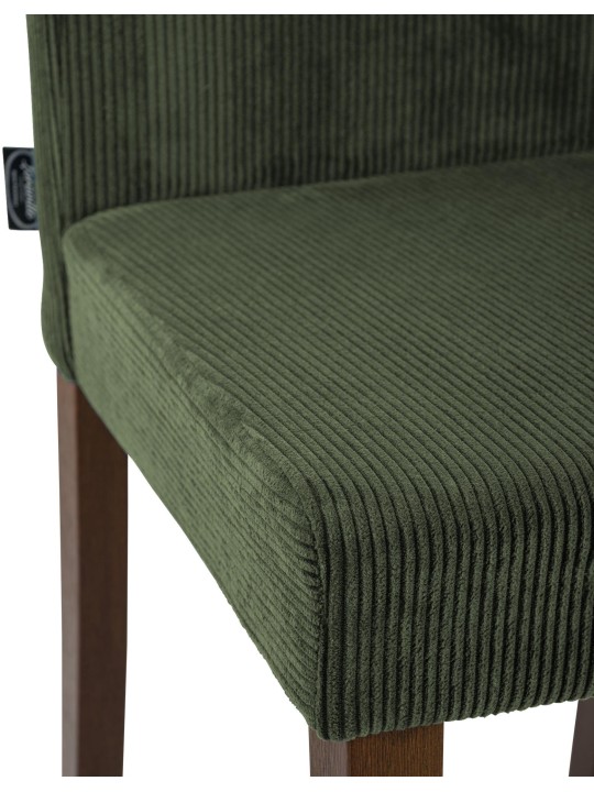 Sarja 2 ruokasalin tuolia Ina Cord antiikki tumma, vihreä