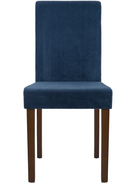 Sarja 2 ruokasalin tuolia Ina Cord antiikki tumma, sininen