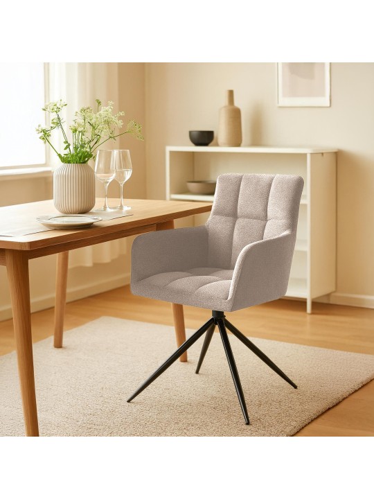 Sarja 2 ruokasalin tuolia Jonah kangas, vaaleanruskea Sarja 2 ruokasalin tuolia Jonah kangas, vaaleanruskea