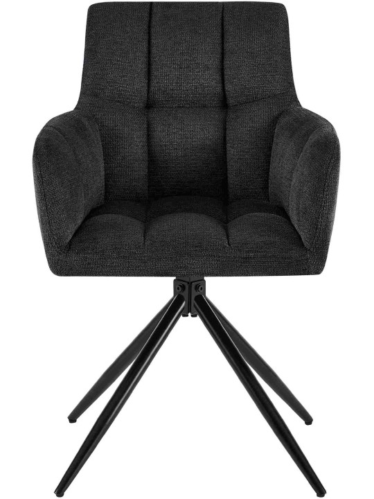 Sarja 2 ruokasalin tuolia Jonah kangas, musta