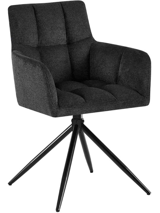 Sarja 2 ruokasalin tuolia Jonah kangas, musta